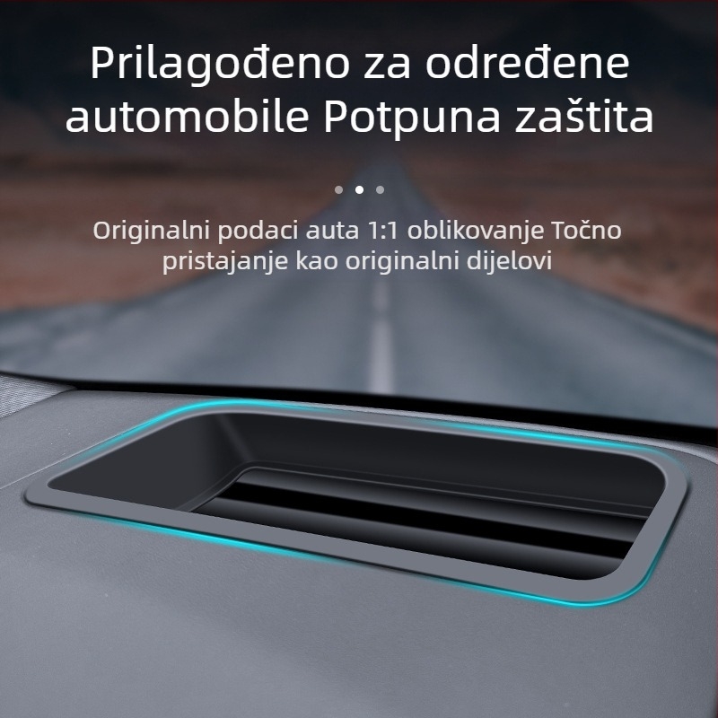 Zaštitno kućište HUD-a za vozilo CXMHUD002 za Zeekr 7X – ABS + kaljeno staklo, zakrivljeni HUD zaslon, prašinom otporan interijer