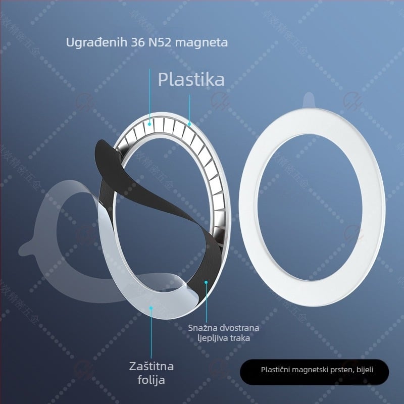 Snažna magnetska plastična stražnja ploča za MagSafe, kompatibilna s kućnom zaštitnikom za telefon i magnetskim prstenom
