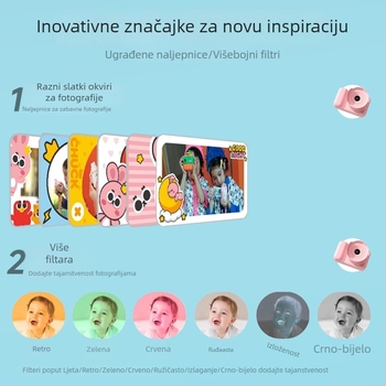 DELANDA D31 Dječja kamera – CCD 48 MP, 2,0-inčni LCD, podrška TF karti, snimanje videa, ABS kućište