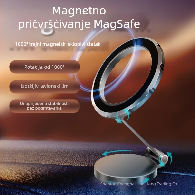 Nothing magnetni držač automobila od aluminijskog legura, sklopiv i prilagodljiv