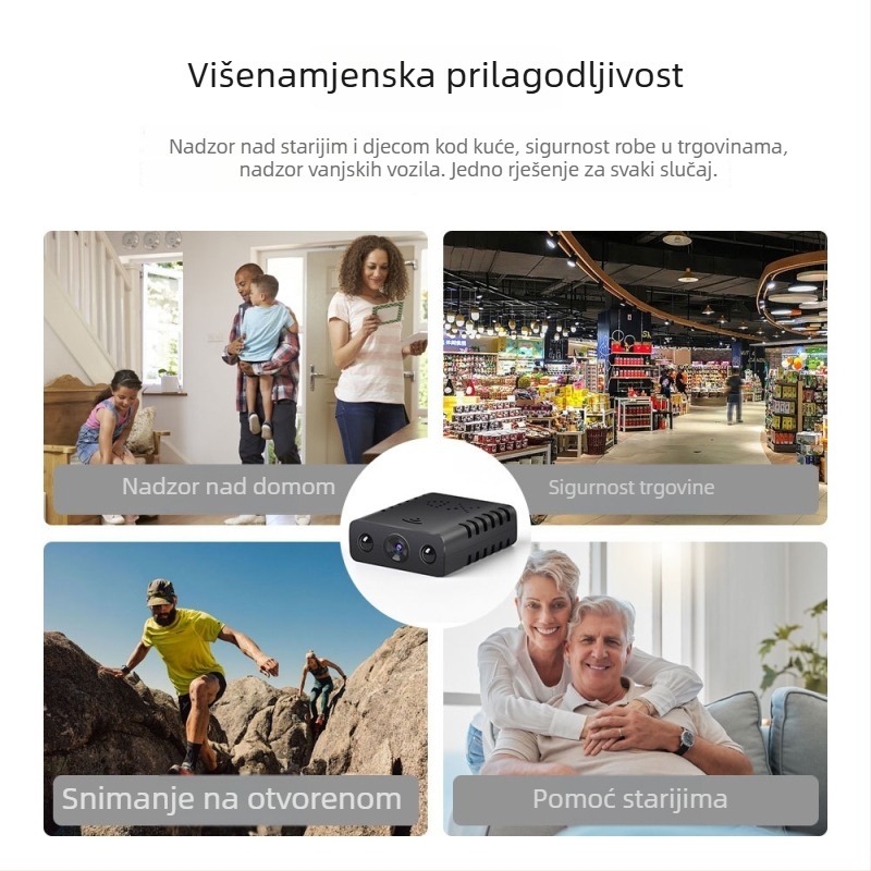 Xd pametna 1080P HD sigurnosna kamera s infracrvenom noćnom vizijom, daljinski pristup putem mobitela, pohrana na TF karticu, senzor 1–5 MP