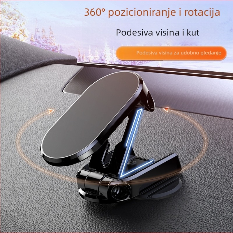 D11 Auto držač za telefon — Fire Leopard Industrial, magnetska usisna baza, legura kućište, universalna navigacija