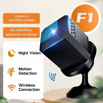F1 Vanjska kamera s HD WiFi i noćnim vidom, TF kartica memorije, LCD zaslon 2.8 mm, ABS plastika
