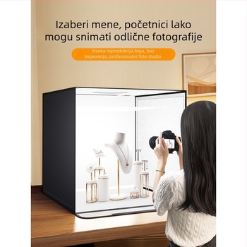 Studijski kompaktni svjetlosni kut za still life fotografiju, sklopiva pozadinska kutija