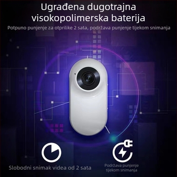 Kamera za motocikl s stražnjim klipom i stabilizacijom (1080p video; 14MP fotografija; 140° široki kut; 1" LCD; WIFI)
