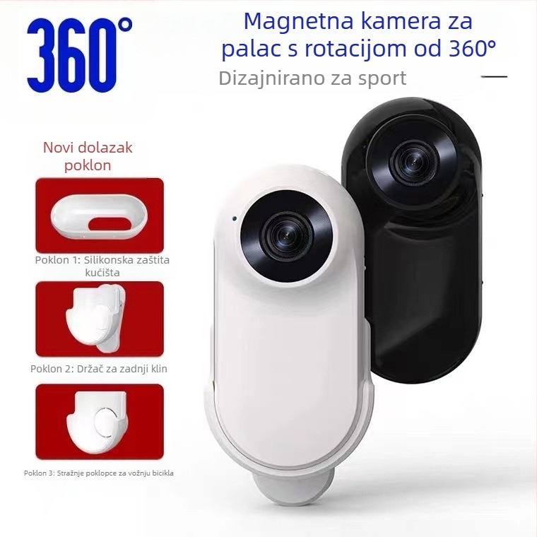 Kamera za motocikl s stražnjim klipom i stabilizacijom (1080p video; 14MP fotografija; 140° široki kut; 1" LCD; WIFI)