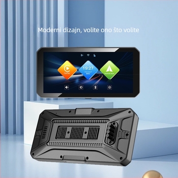 Motocikl DVR s CarPlay projekcijom, GPS navigacijom, 1080p zapisom, 140° kutom snimanja, podrška TF karti 128GB