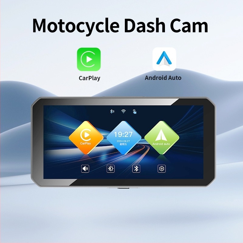 Motocikl DVR s CarPlay projekcijom, GPS navigacijom, 1080p zapisom, 140° kutom snimanja, podrška TF karti 128GB