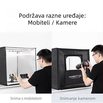 LED studijska svjetlosna kutija s softboxom, kompaktna; model 40/60/80; pogodna za osobnu fotografiju; reflektirajući materijal