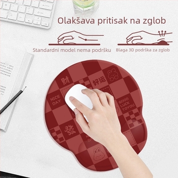 Mišja podloga s podrškom za zglob i motivirajućim tekstom, gumeni materijal, jednostrani otisak, mogućnost ispisa logotipa