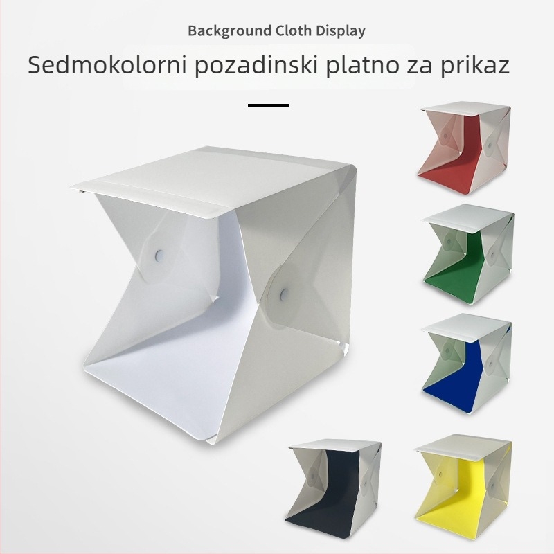 Kompaktni studijski softbox s LED rasvjetom, USB napajanjem, kućište od ekološkog plastičnog materijala za osobnu fotografiju