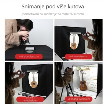 Mini foto-studio - Brend: refutuna; Model: Ring light verzija s dvostrukom temperaturom boje; Materijal: poliester + LED pločica; Težina: 2.6 kg; Kod proizvoda: Syled440 ssd