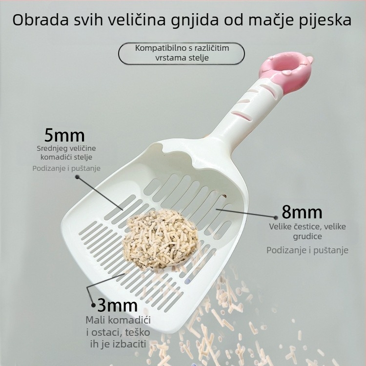 Lopatica za mačji pijesak, model 001, PP materijal, za mačke i pse, europsko tržište, nije uvezeno