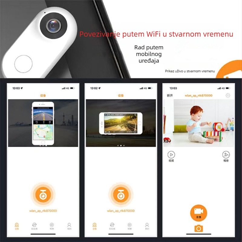 HD akcijska kamera s WiFi, 1080p, 1,5 inča LCD, CMOS senzor 2.0MP, podrška MicroSD kartici