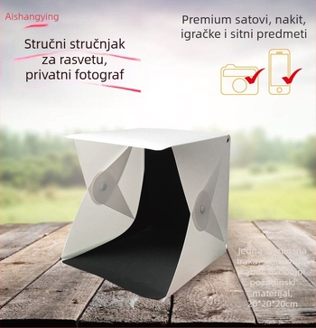 SHOWSHOOT Mini studio s jednom LED lampom; PVC kućište; težina 0,35 kg; spot rasvjeta