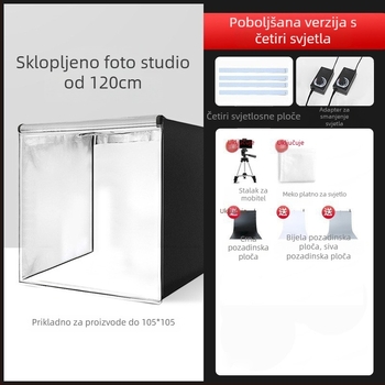 RETENG Komplet malog studija s poliester LED pločom i softboxom, proširive