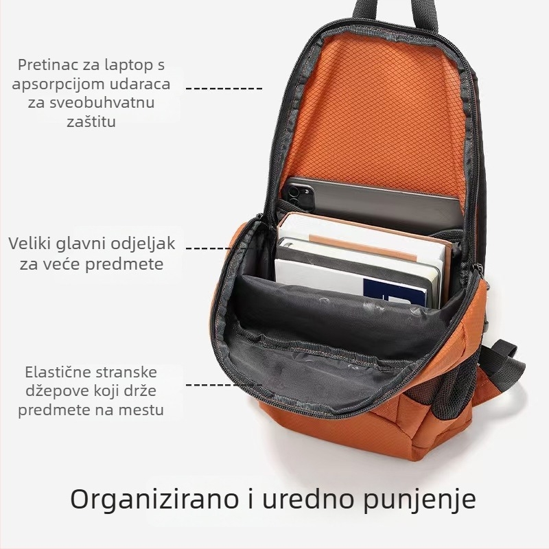 Vanjski sportski ruksak za planinarenje i hodanje (Unisex; Poliester; Prozračan; Planinarenje/Hodanje; Proljeće 2025)