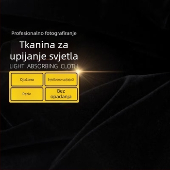 Pozadina od flokirane tkanine, svjetlosno apsorbirajuća, ne-reflektirajuća za fotografiranje proizvoda