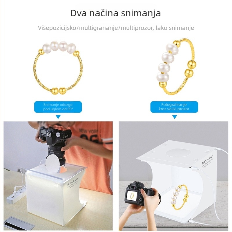 PULUZ PU5137 Prijenosni foto-studio set s lampom bez sjene za osobnu fotografiju, težina 0,845 kg