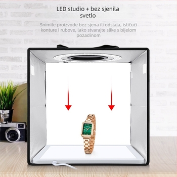 Set svjetlosnog studija bez sjene, prijenosni i sklopivi, PKT3200, Oxford tkanina, 2,46 kg