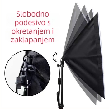 TS 5070 set softbox za fotografiju s LED svjetlom u obliku gljive, tri boje temperature i regulacija jačine svjetla