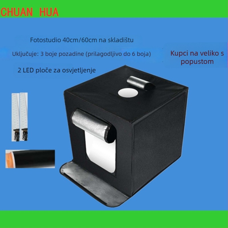 Chuanhua mini foto studio s uvezenim platnom za mekano svjetlo, model Photo studio, lansiran 2019.