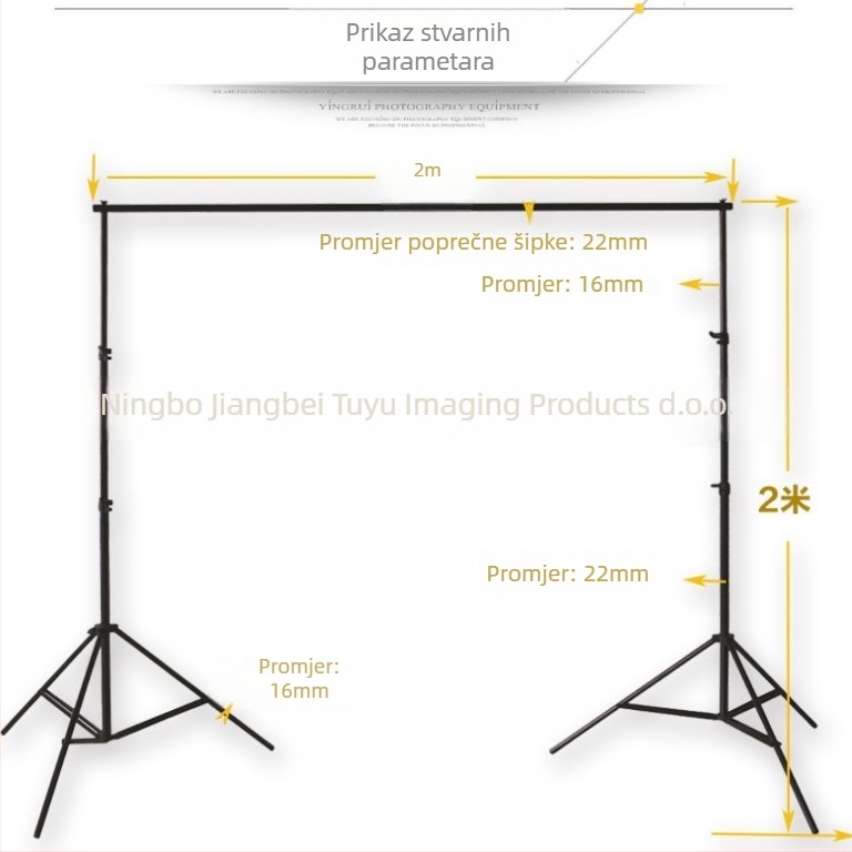 Pozadinski okvir za fotografiju – aluminijska legura; pogodno za fotografiju proizvoda; model: Background frame; težina: 2,5 kg; marka: Tubao image