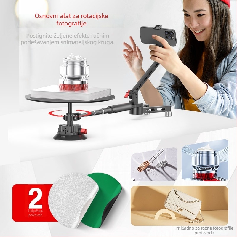 Panoramski 360° rotirajući stalak za snimanje za mobitel — Kemeituo, C serija, materijal: aluminijska legura, jamstvo proizvođača