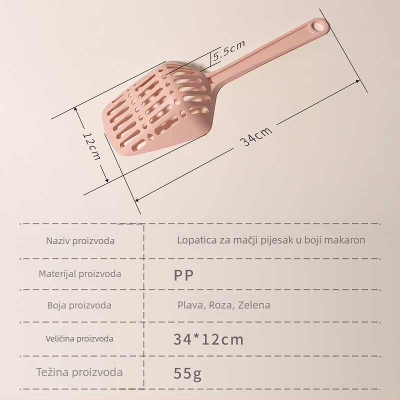 Lopatica za mačji pijesak, trokutasti dizajn, PP materijal, licencirana privatna oznaka, marka: To Send a Blessing