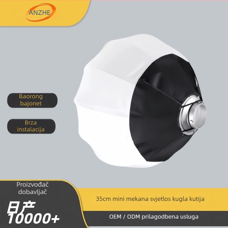 Yt-35q Soft Light uređaj za fotografiju i prijenos uživo • sferni difuzor • materijal: Oxford tkanina • maksimalno opterećenje 2–5 kg • uključuje difuzor i konstrukciju