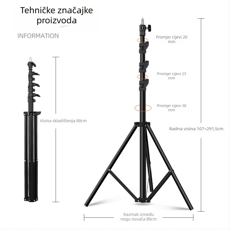 Stativ za fotografiju Su Ben s mehanizmom zračnog tlaka, zračnim jastukom i konstrukcijom od aluminijske legure