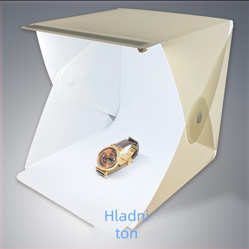 Mini studijska kutija za fotografiju, sklopiva, LED s dvostrukom temperatrom boje (hladno/toplo), podesiva meka svjetlost (PVC konstrukcija, težina 0,3 kg)