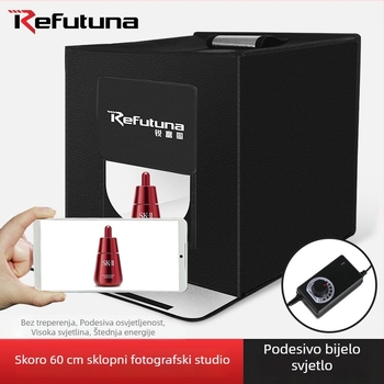 Ruifutu kompaktno LED studijska kutija s poliestrom i LED pločom, sklopiva prijenosna softbox rasvjeta za fotografiju, težina 5 kg