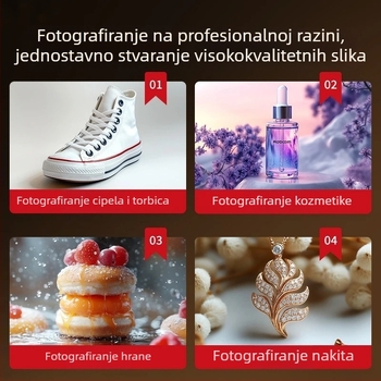 Kompaktno foto studijo za nakit s sklopivim kutijom svjetla i podesivim osvjetljenjem, tijelo od Oxford platna