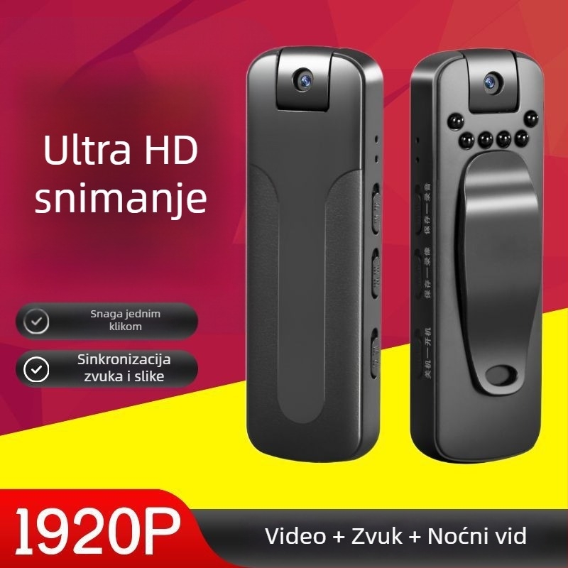 HD prijenosna kamera-snimač za vanjske sportske aktivnosti, bežični, 1080p, detekcija pokreta, bez zaslona