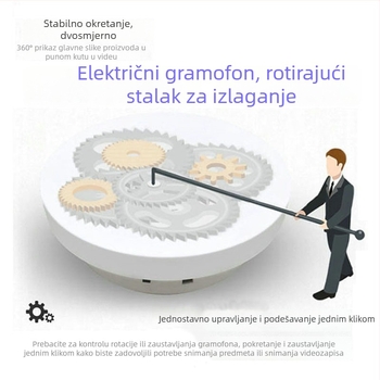 Rotirajući stalak za nakit s automatskim okretanjem ploče za snimanje videa i prijenos uživo