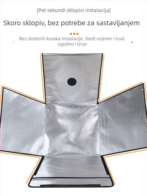 Mini foto-studio s sklopnim okvirom, LED rasvjetom, PVC pozadinom, materijal: Oxford tkanina s aluminijskom folijom; uključuje prijenosnu torbu