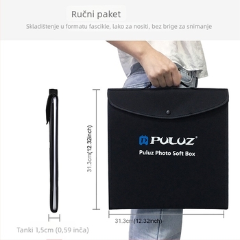 PULUZ PU5130 LED Softbox Prenosivo Sklopivo Fotografijsko Studijo s 6 Pozadinama