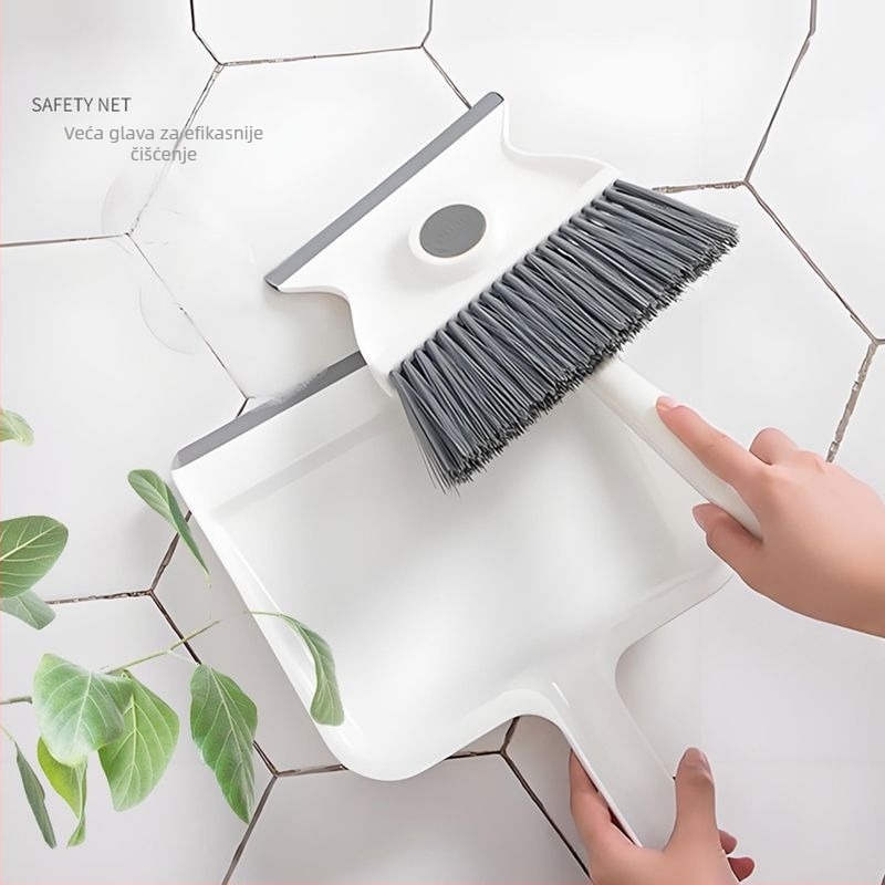 Set za čišćenje mačje litiere, dvije komponente: metla i lopata za prašinu, plastični