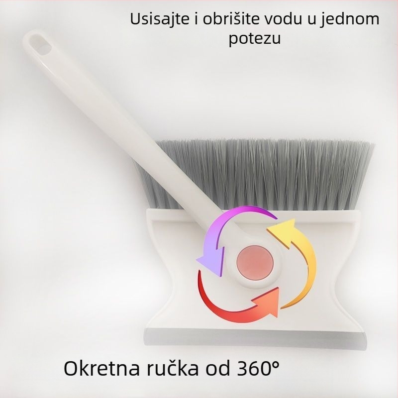 Set za čišćenje mačje litiere, dvije komponente: metla i lopata za prašinu, plastični