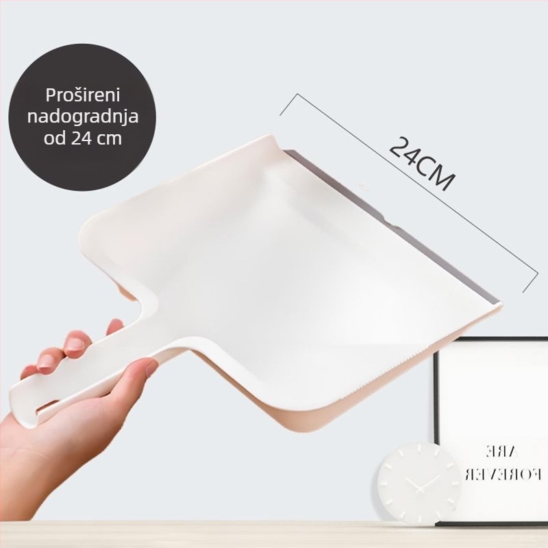 Set za čišćenje mačje litiere, dvije komponente: metla i lopata za prašinu, plastični