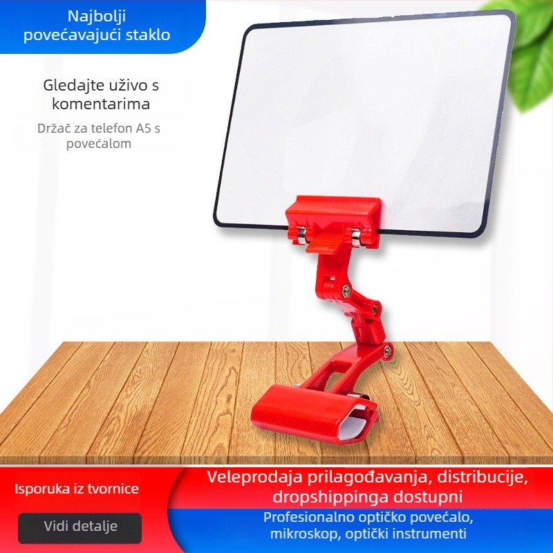 Povećalo za zaslon mobitela s Fresnelovom lećom i univerzalnim klipom – Byster BST-A5J, Podrijetlo: Kina