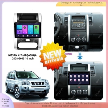 Panel okvira prednjeg lica za automobilsku navigacijsku DVD za Nissan X-Trail/Qashqai MX6 – ABS+PC; težina 1 kg; kompatibilno 2008–2013