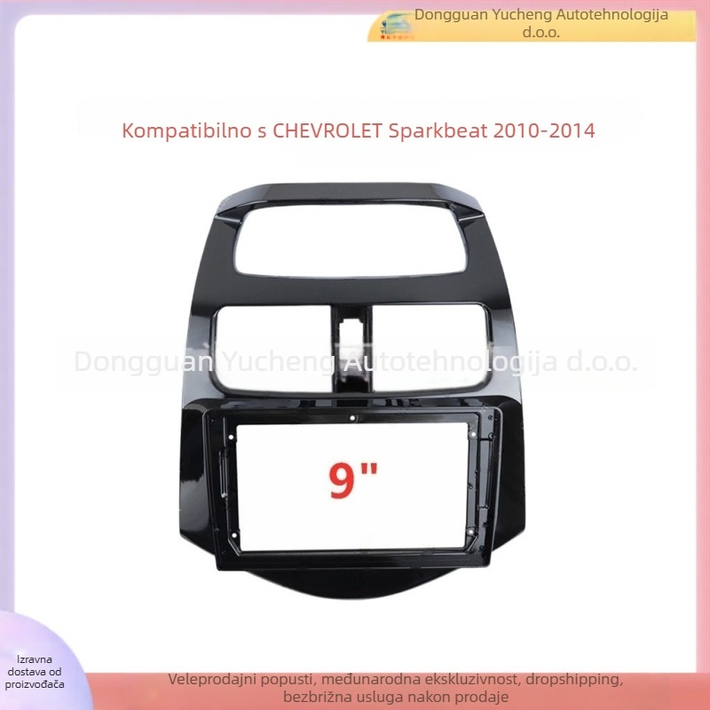 Set okvira za središnju navigacijsku ploču za Chevrolet Spark Beat / Daewoo – ABS+PC; kompatibilni modeli 2010–2014; težina 1 kg