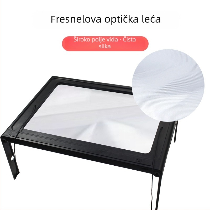 Višenamjenska lupa za stol i za nošenje oko vrata, 12 LED-a, 3× povećanje, za čitanje starijih osoba