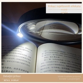 Ručna lupa s LED osvjetljenjem, model 4986E, 10x povećanje