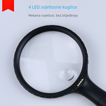 Ručna lupa s LED osvjetljenjem, model 4986E, 10x povećanje