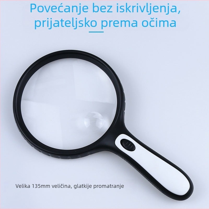 Ručna lupa s LED osvjetljenjem, model 4986E, 10x povećanje