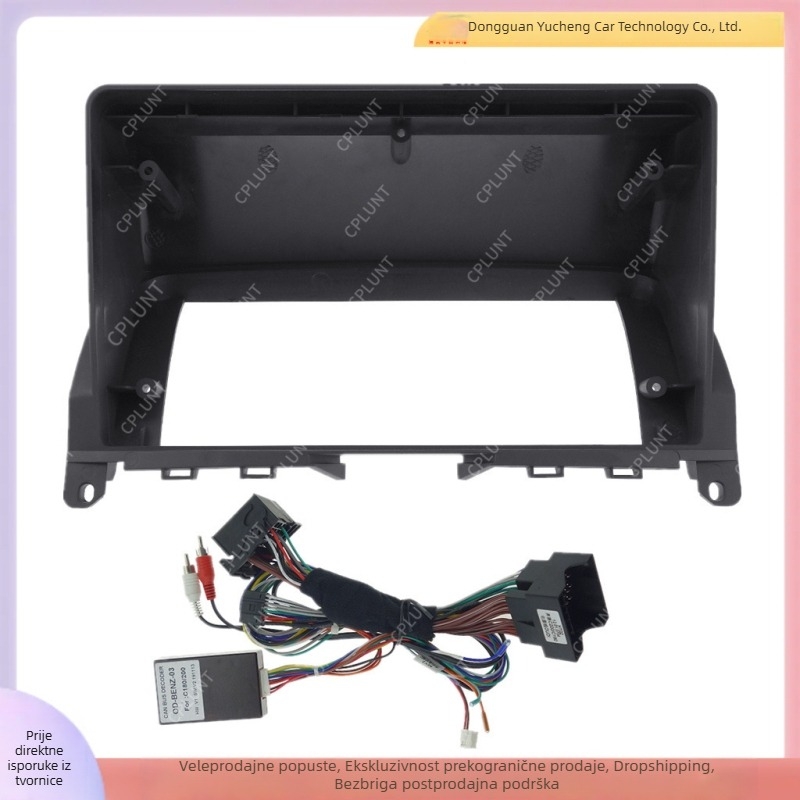 Okvir za navigaciju u automobilu za Mercedes-Benz C-Class C180 C200 W204 – univerzalni panel, ABS+PC materijal, kompatibilne godine 2007–2010, težina 1 kg