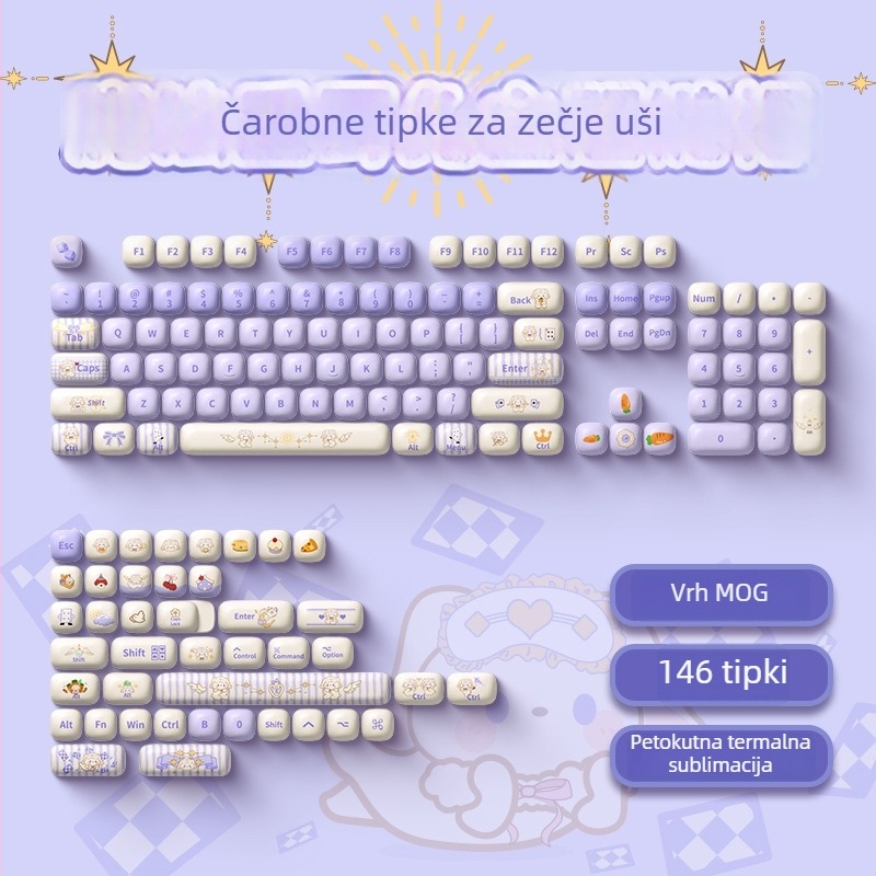 AKKO bežična mehanička tipkovnica s temom zeca